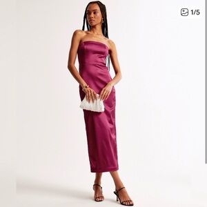 Abercrombie & Fitch Strapless Plum Dress